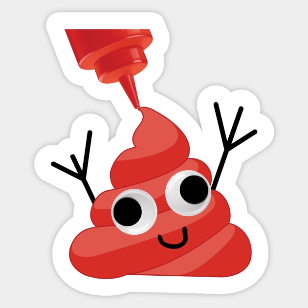 Ketchup Poop Emoji Ketchup Sticker TeePublic